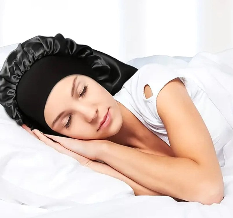Satin Sleep Caps for Long Hair Wide Firm Elastic Headband x