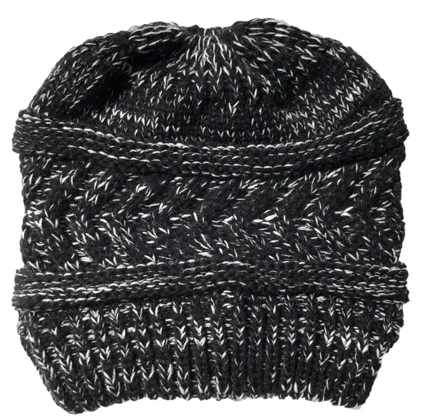 Knitted Ponytail Beanie Various Colours