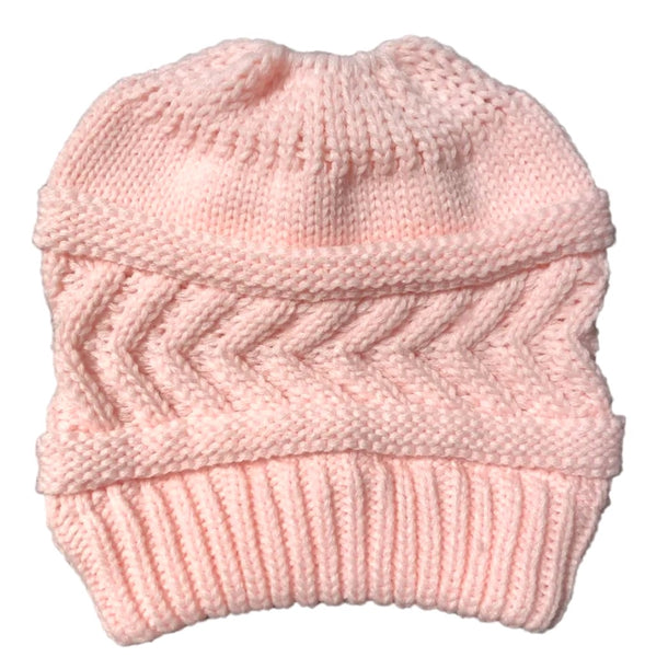 Knitted Ponytail Beanie Various Colours