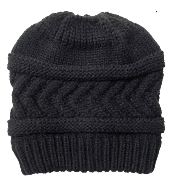 Knitted Ponytail Beanie Various Colours