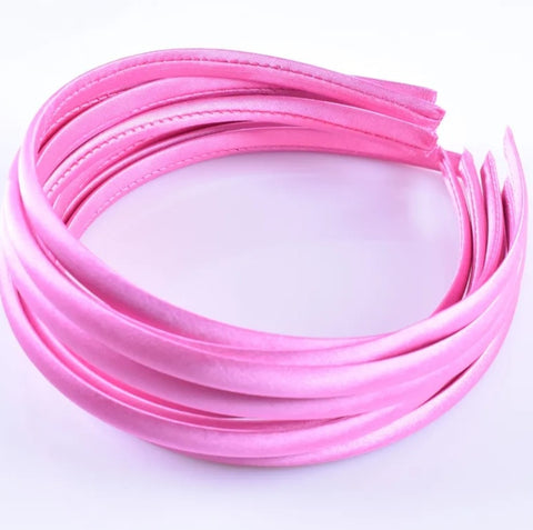 Kids Headband Satin Pink