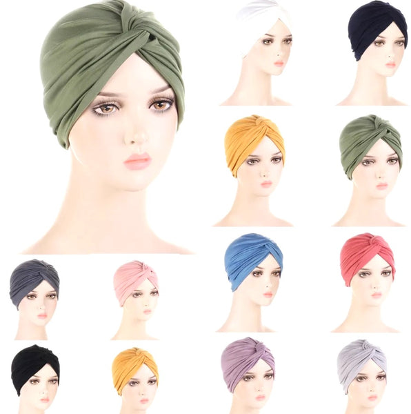 Summer Cotton Hair Wrap in 8 colours.