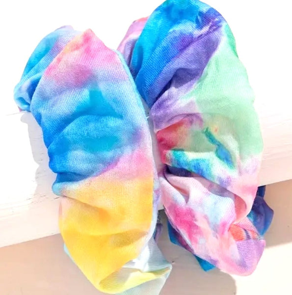 Curly Hair Scrunchies Tie Dyed