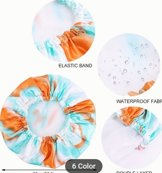 Deluxe Shower Caps Tie Dyed Large Size