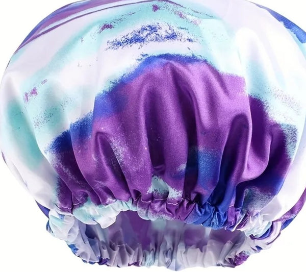 Deluxe Shower Caps Tie Dyed Large Size