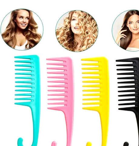 Large wide tooth comb for thick curly hair