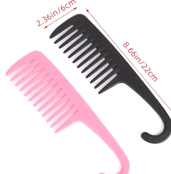 Large wide tooth comb for thick curly hair