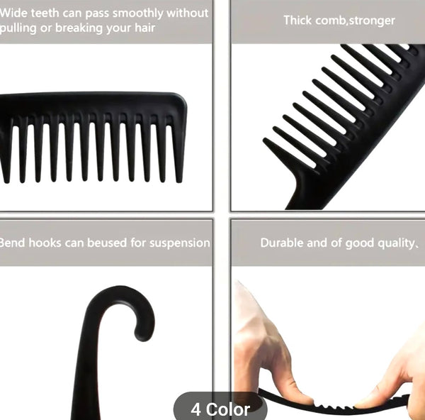 Large wide tooth comb for thick curly hair