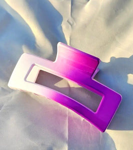 Hair Claw Clip In Tie Dyed Effect Pink Or Purple