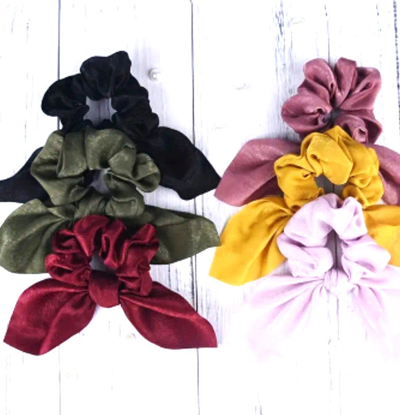 Hair Scrunchie Bow ties In Various Colours