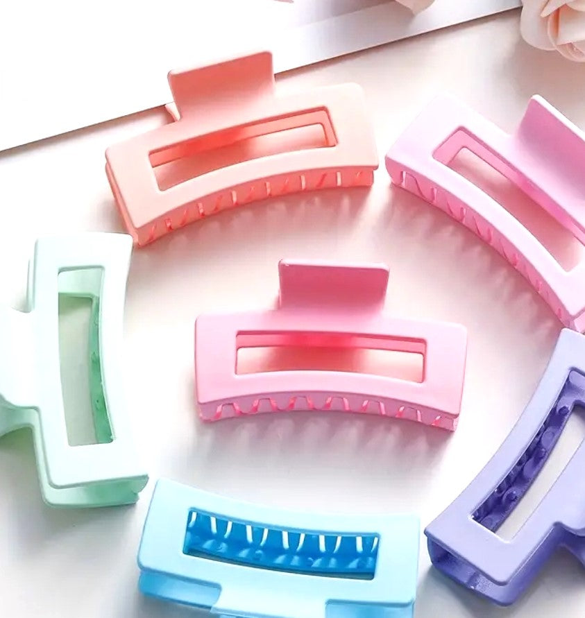 Hair Claw Clip In Various Pastel Colours