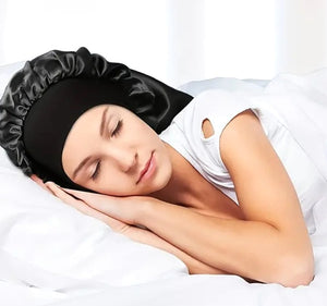 Satin Sleep Caps for Long Hair Wide Firm Elastic Headband  3 x Designs Available