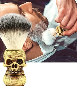 Shaving Beard Brush Skull Design