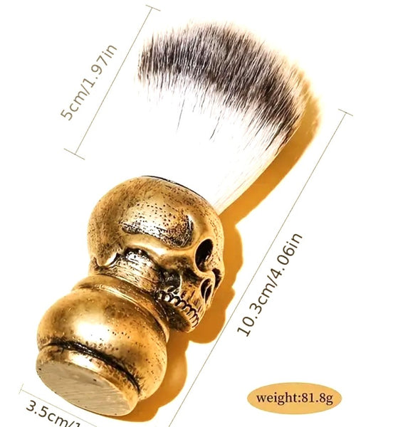 Shaving Beard Brush Skull Design