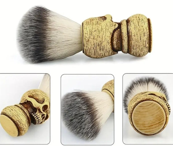 Shaving Beard Brush Skull Design