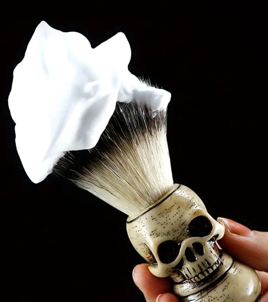 Shaving Beard Brush Skull Design