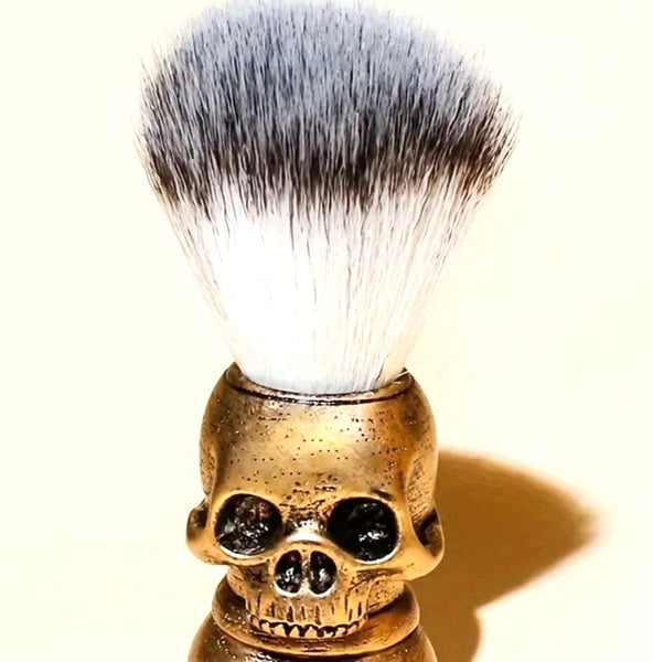 Shaving Beard Brush Skull Design