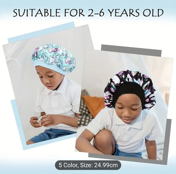Kids Satin Sleep Caps Unicorns .