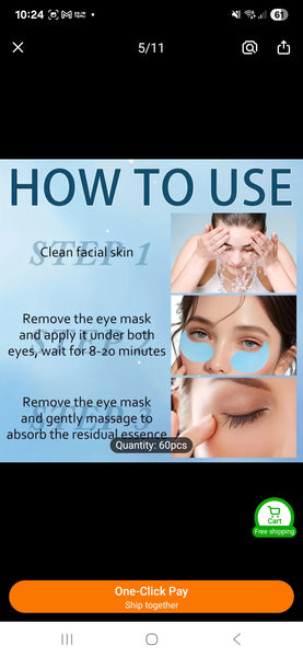 Collagen Under Eye Masks 60 pieces