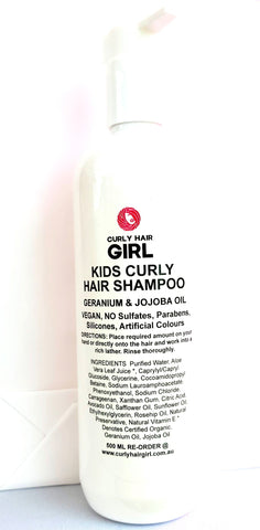 Kids Curly Hair Shampoo Geranium & Jojoba Oil