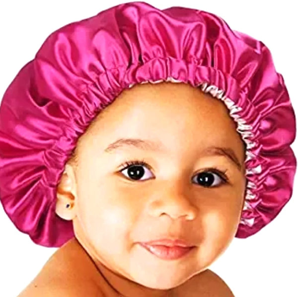 Kids Satin Sleep Cap Pink