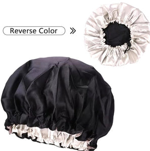 Kids Satin Sleep Cap Black