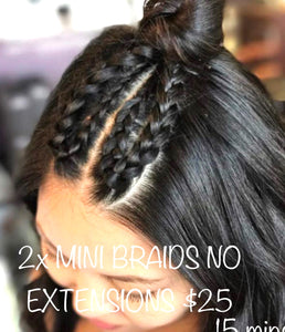 Half Head Braid 4 mini braids